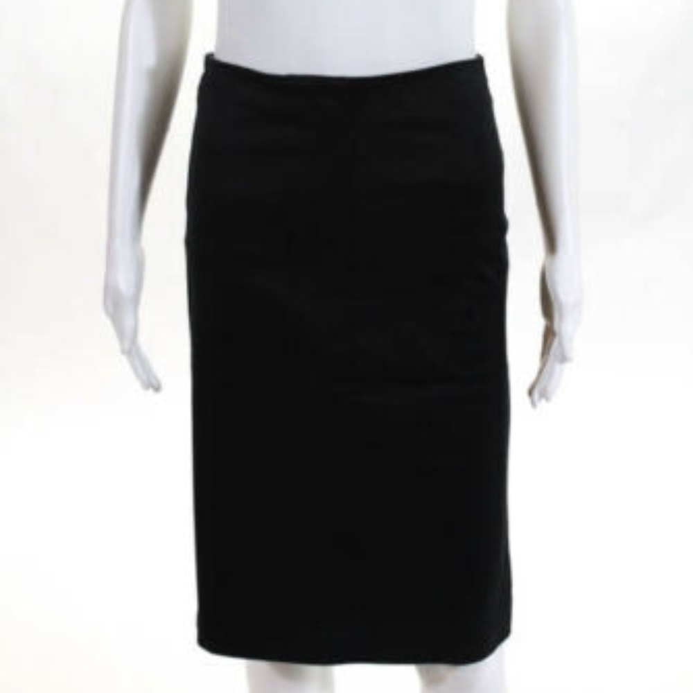 Joseph Black Cotton Knee Length Pencil Skirt Small - Picture 1 of 4